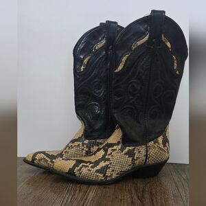 Snakeskin Cowgirl Boots Vintage Cowboy